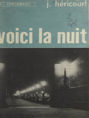 cover image of Voici la nuit...